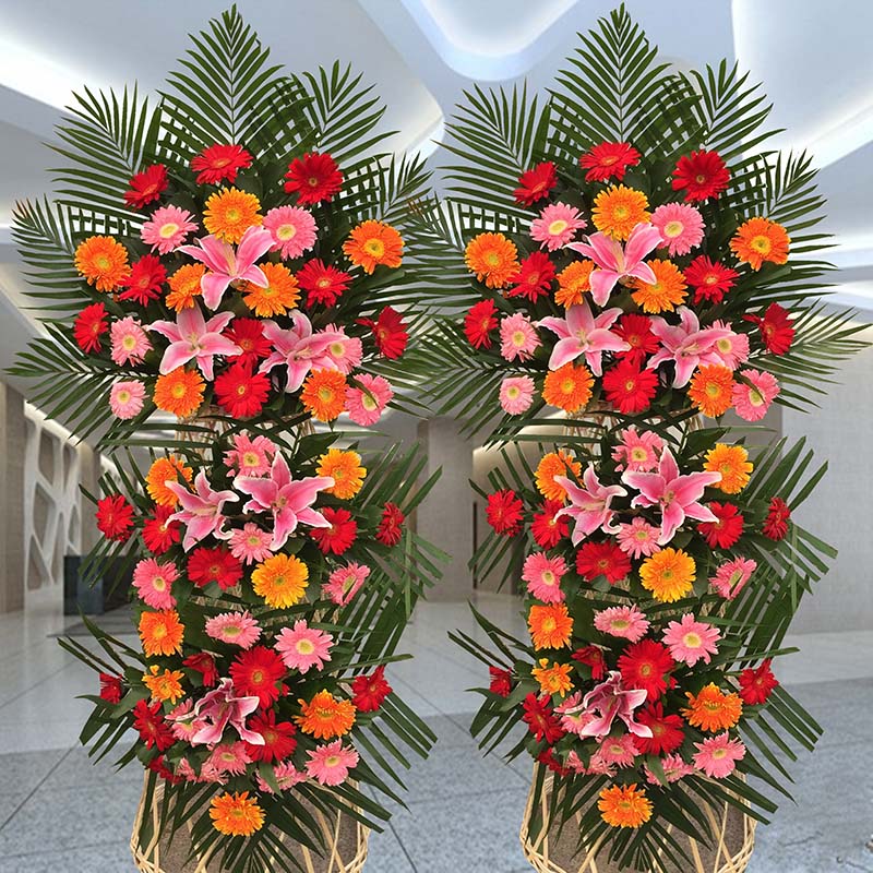 开业花篮长沙鲜花速递实体店开张搬家庆典年会送朋友礼物 生意兴隆