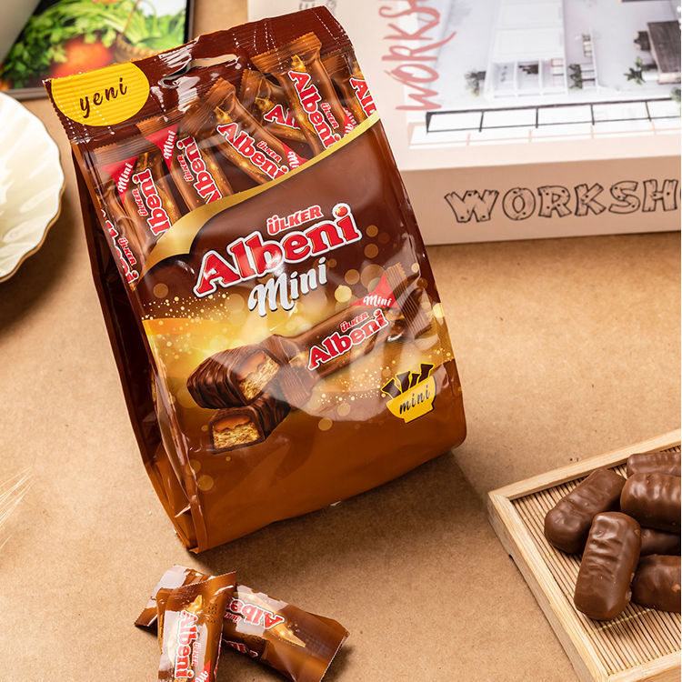 土耳其ulker阿尔贝尼迷你焦糖饼干夹心巧克力零食糕点独立包装89g520