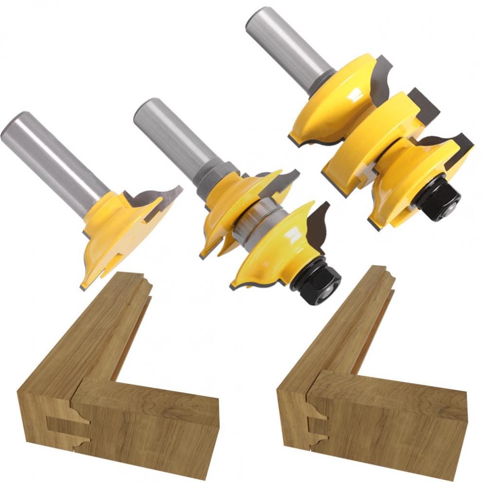 木工铣刀三件套门框榫合刀一次成型实木大门刀利刃刀具3件套新款门板