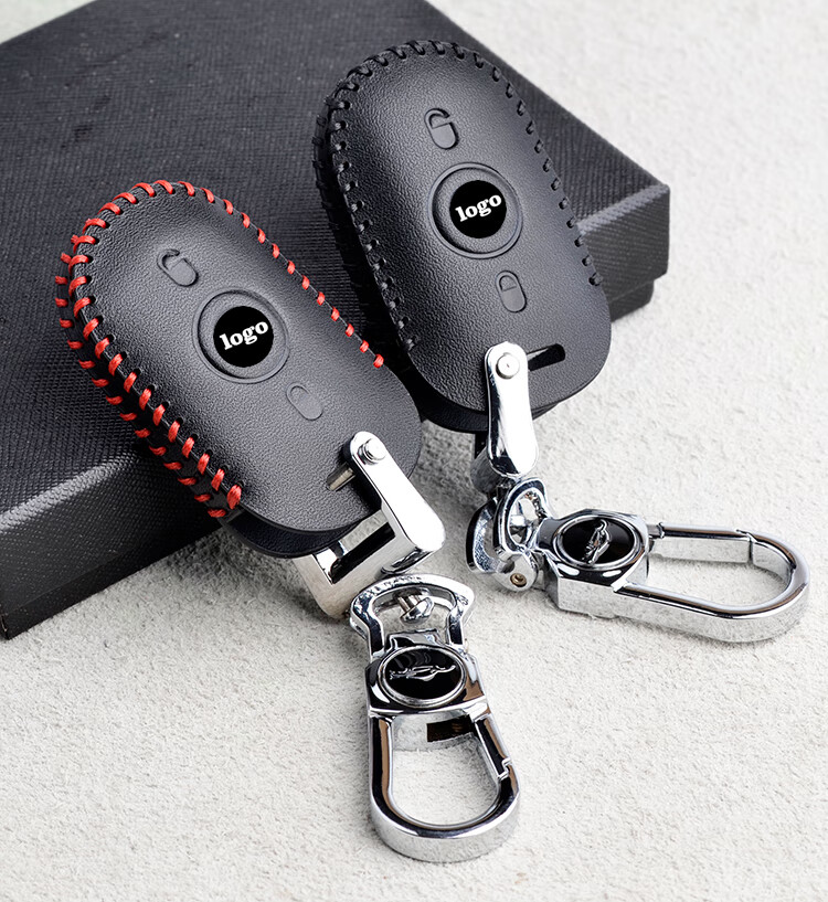 适用新款爱玛am1电动车钥匙套艾玛小蜜豆电瓶车专用真皮遥控包套 a款