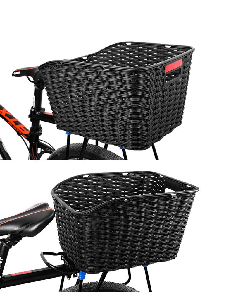 自行车后车筐山地车篮子放书包菜篮后座架置物筐车框单车配件大全