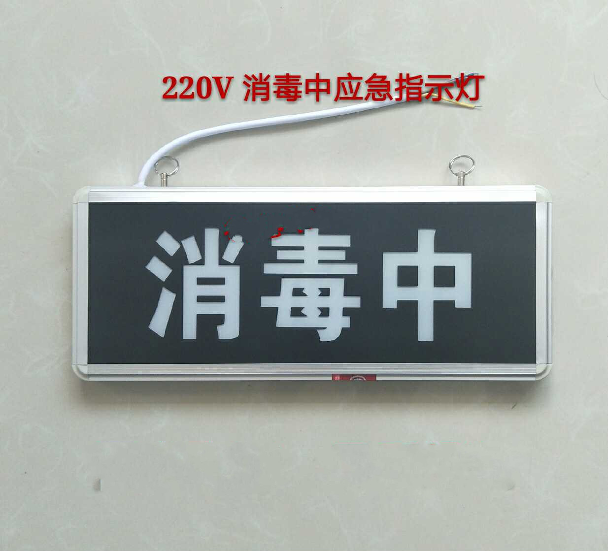 定制做臭氧消毒中指示灯牌紫外线正在勿入警示提示灯文字220v 红光