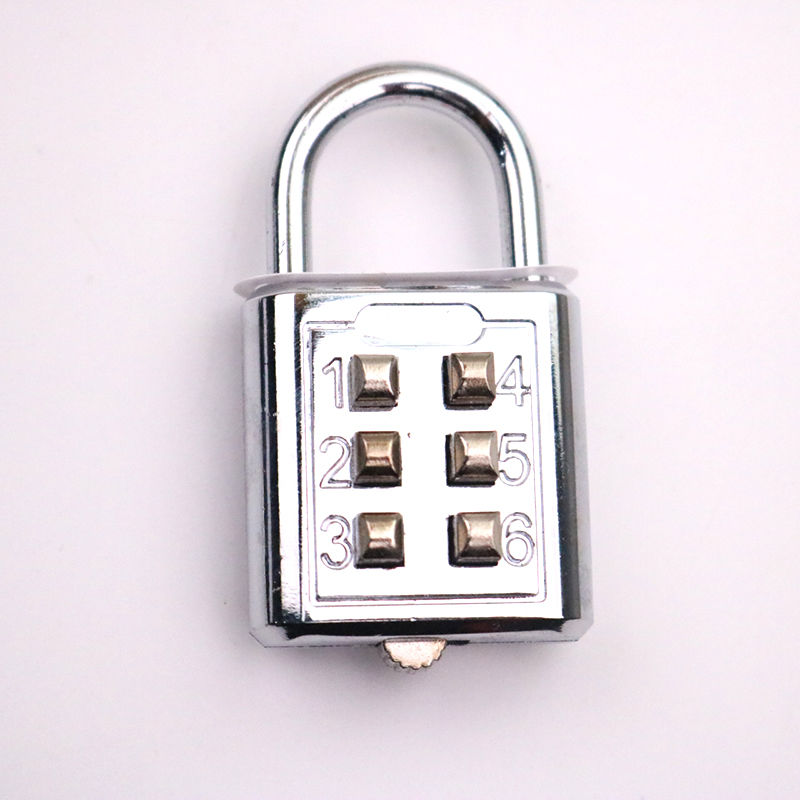 按键密码锁金属合金挂锁按键盲人锁防盗门挂锁老人锁防盗锁 8位按键锁