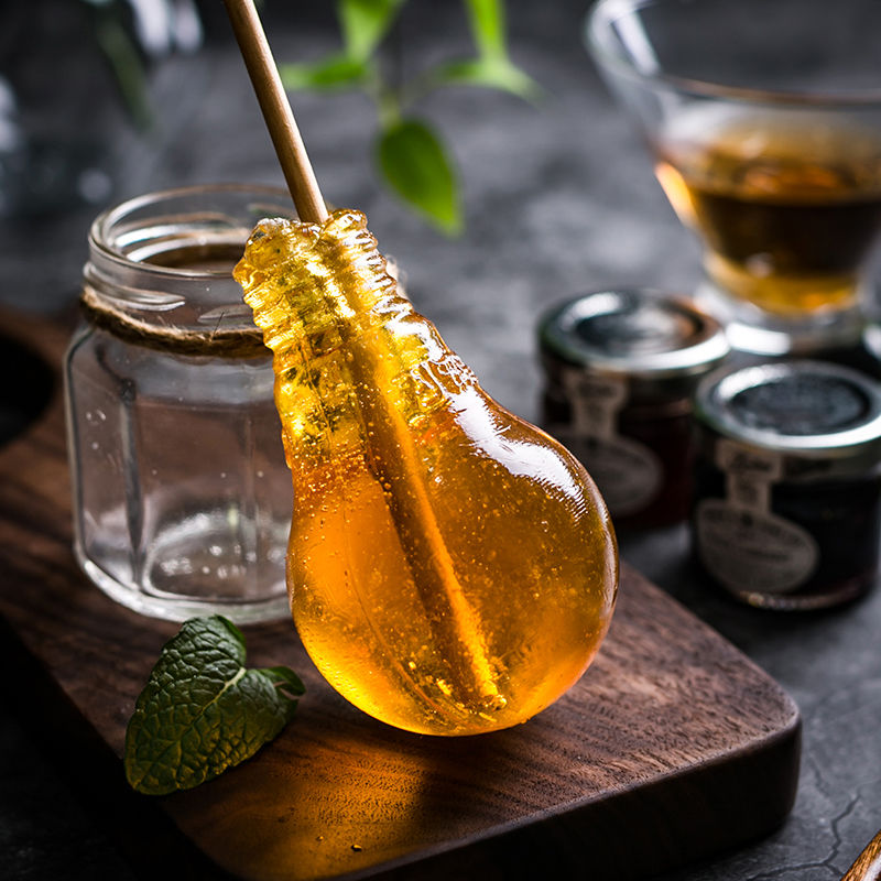 火爆网红发光大灯泡糖11舔不完够大棒棒糖男女闺蜜生日零食浅绿薄荷味