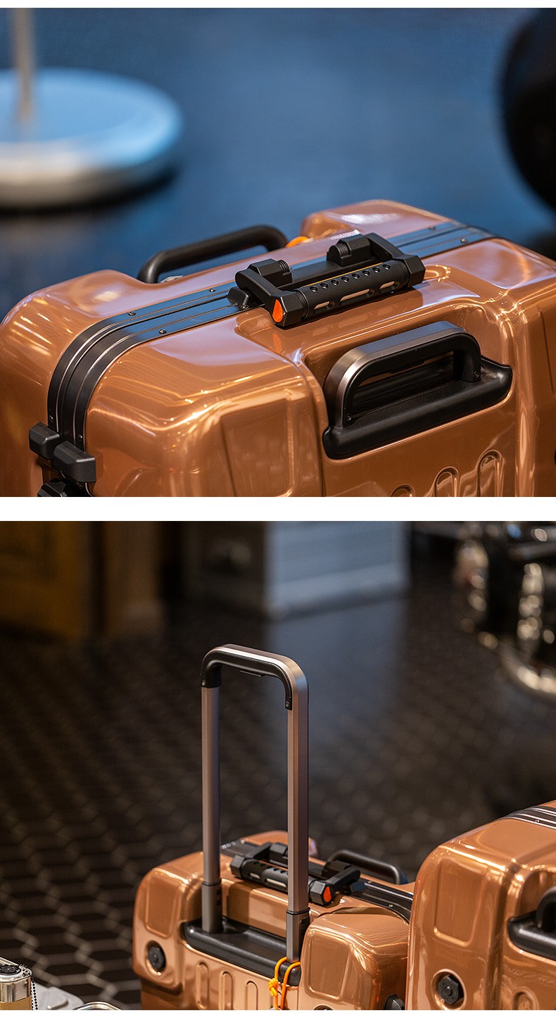 mendoza火星玫瑰金托运nasa太空行李密码拉杆箱万向轮 26寸