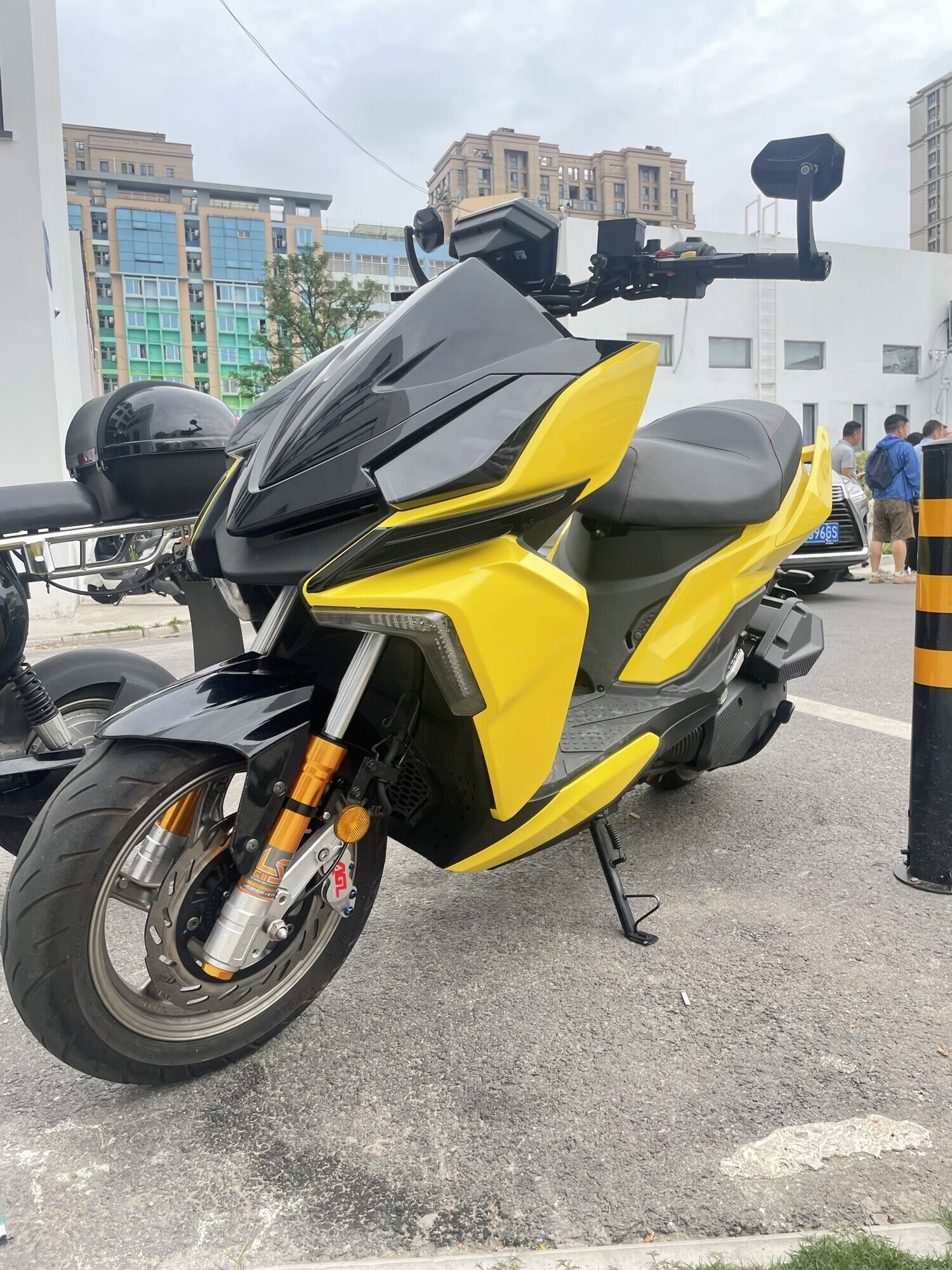 rpm前减震ls改装drg150n劲战三代目bws125飞度4前避震器33芯 红色