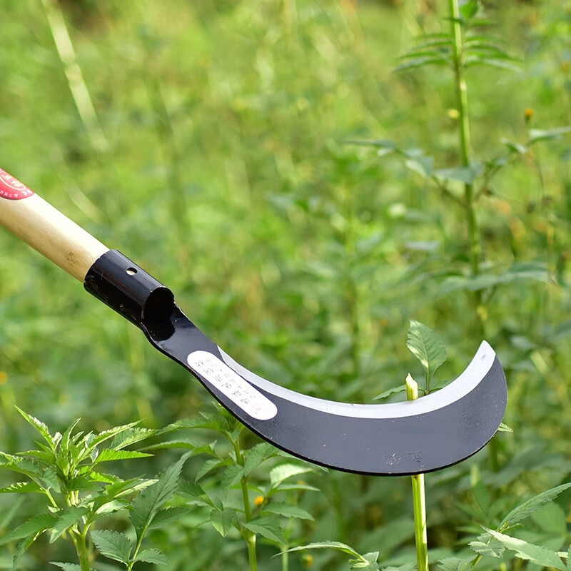 青意萱割草镰刀镰刀割草刀锰钢割草镰刀长弯头苗刀割草刀玉米小麦禾镰