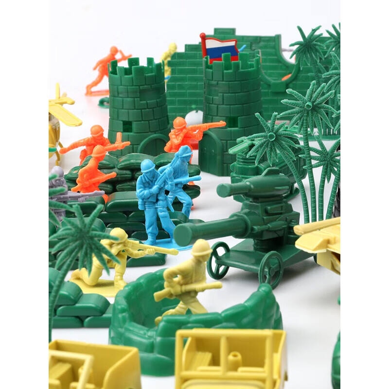 小兵人玩具600只军事小兵人模型玩具24款二战兵团塑料人偶男孩场景
