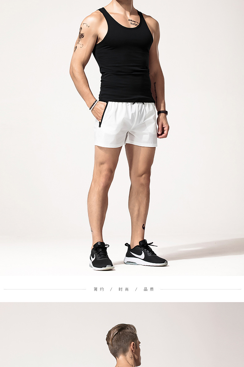 简束运动短裤男三分裤男潮马拉松运动短裤男士跑步健身速干透气田径