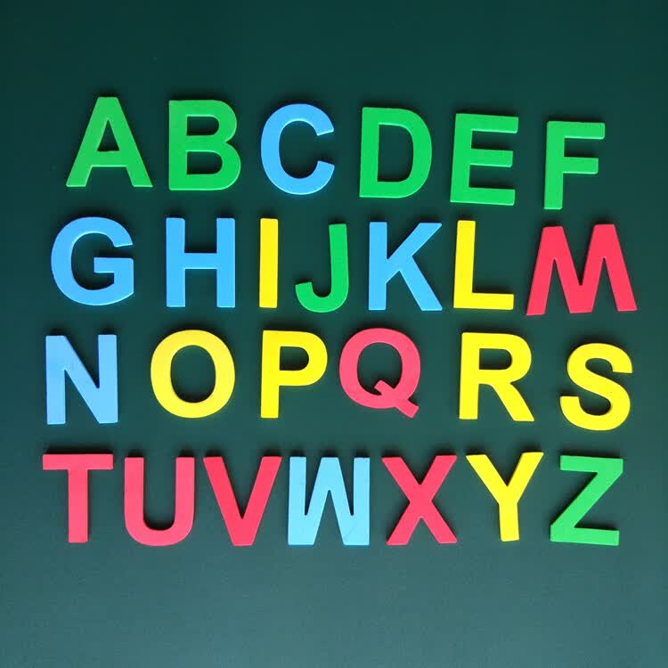 磁性小写字母磁贴26英文大写画板白板数字贴儿童早教字母贴冰箱贴