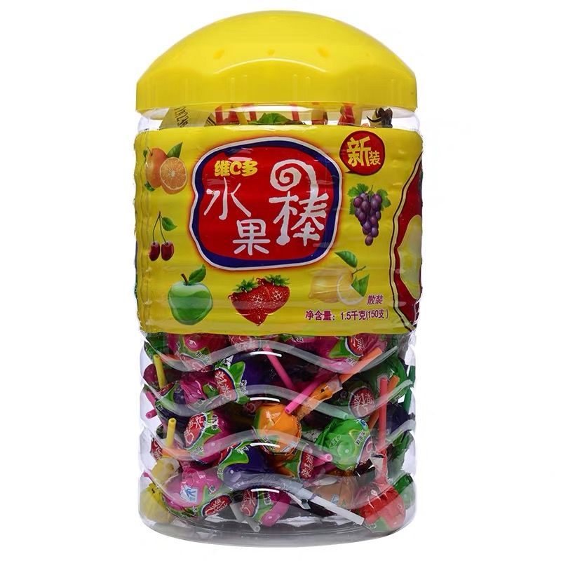 桶装批发超大礼盒儿童创意硬喜糖非真知棒 150 支 柠檬味【桶装】