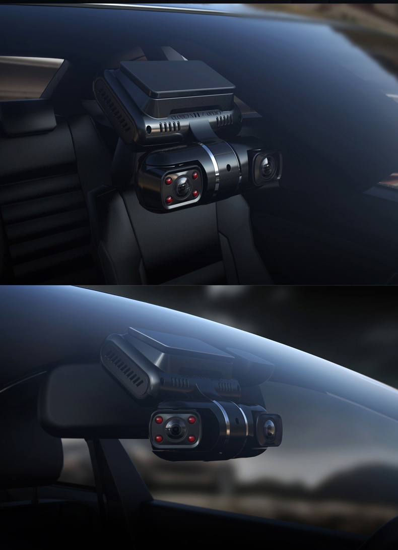 任e行d70钛马星行车记录仪高清夜视前后三镜头倒车影像一体机无线手机