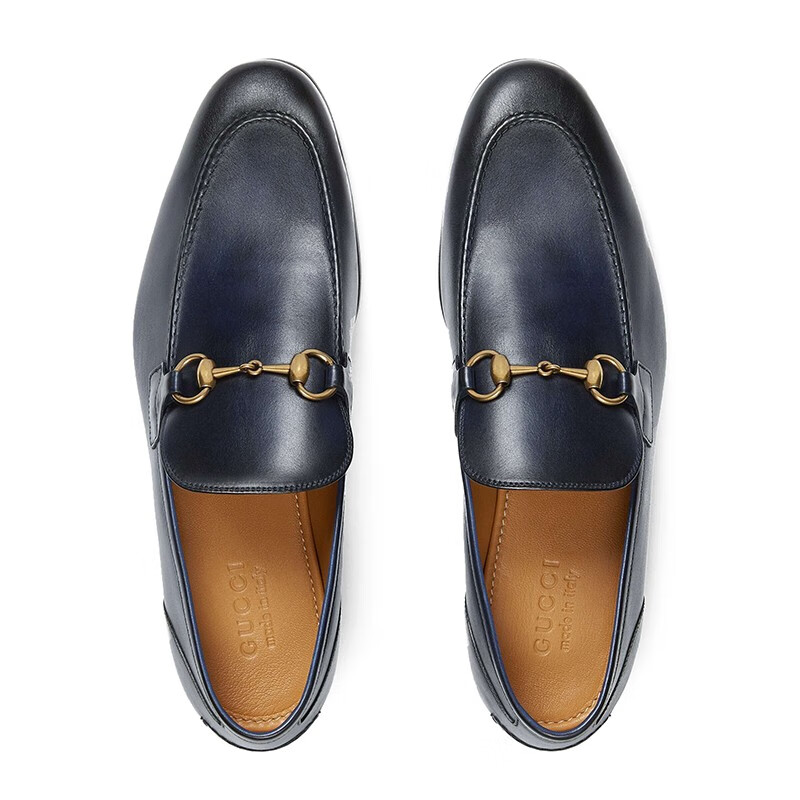 gucci古驰男鞋jordaan马衔扣乐福鞋皮鞋406994 blm00 4009蓝色预售 7.