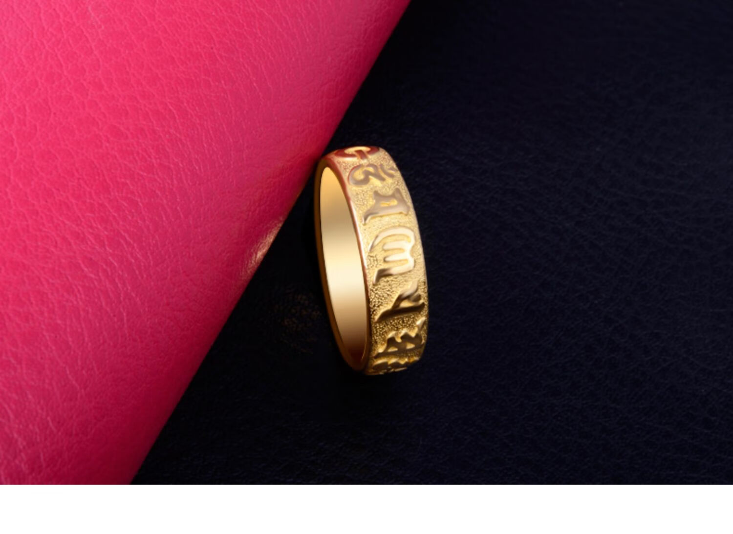 老凤凰999足金黄金戒指男士霸气六字真言指环老公生日纪念日本命年