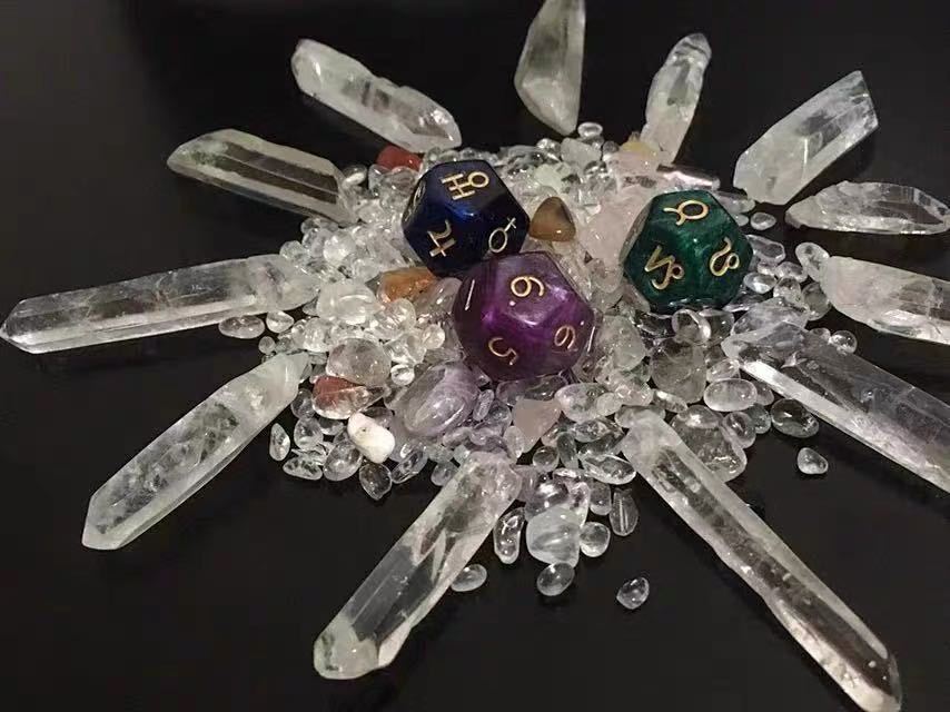 12面占星骰子十二面色子游戏筛子 更准星座道具 配中文教学电子档 3颗