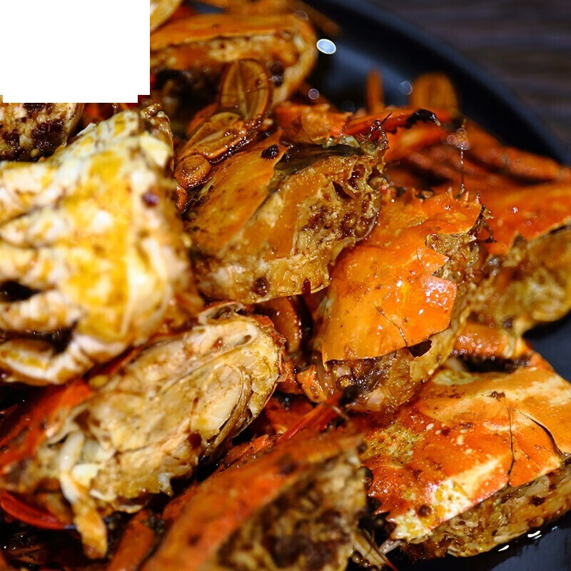 买香辣蟹麻辣花盖蟹熟海蟹酱拌梭子蟹小闸蟹螃蟹罐装即食海鲜.