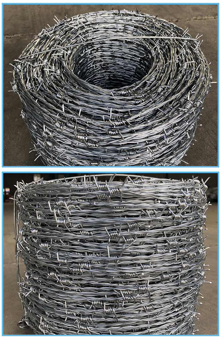 定制刺线墙头防盗防爬铁蒺藜钢丝刺绳户外围墙防护网带刺铁丝网围栏