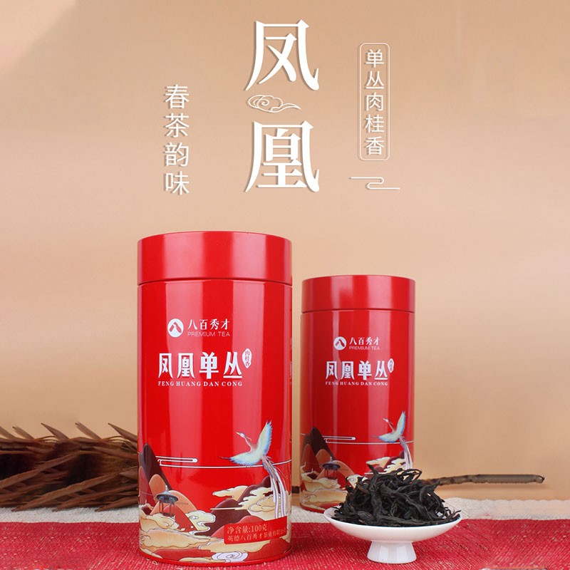 八百秀才 单丛茶叶广东单枞茶乌龙茶铁罐装(一罐)100g)100g【图片