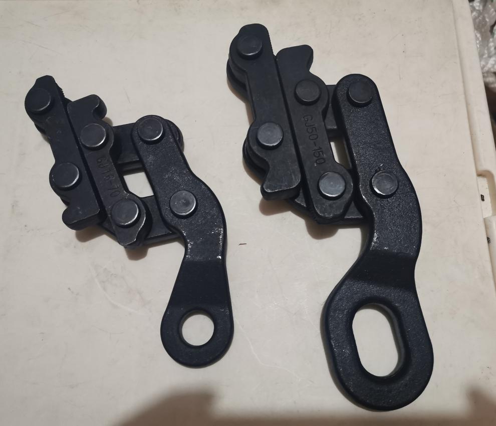 德式卡线器蛙式平行地线紧线钳电力钢绞线铁路黑夹线器夹晨臻gj50150