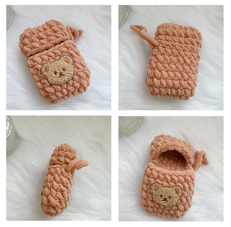 烟盒套手工包毛线手工编织diy材料包手织钩针自制软硬盒收纳包 小恐龙