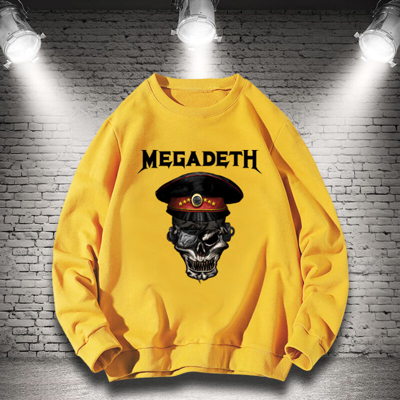 摇滚乐队megadeth重金属麦格帝斯卫衣男打底学生上衣初中高中大学生