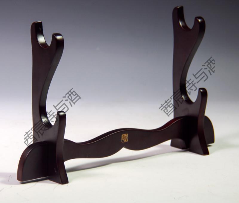 剑托架宝剑架刀剑架立式戒尺教鞭竹简托架刀剑架实木底座剑托戒尺笛子