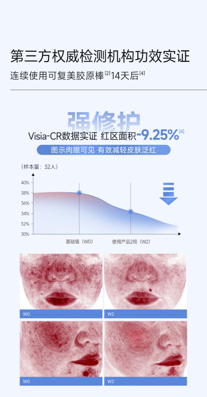 可复美胶原棒 Human-like重组胶原蛋白肌御修护次抛精华 保湿 胶原棒9支