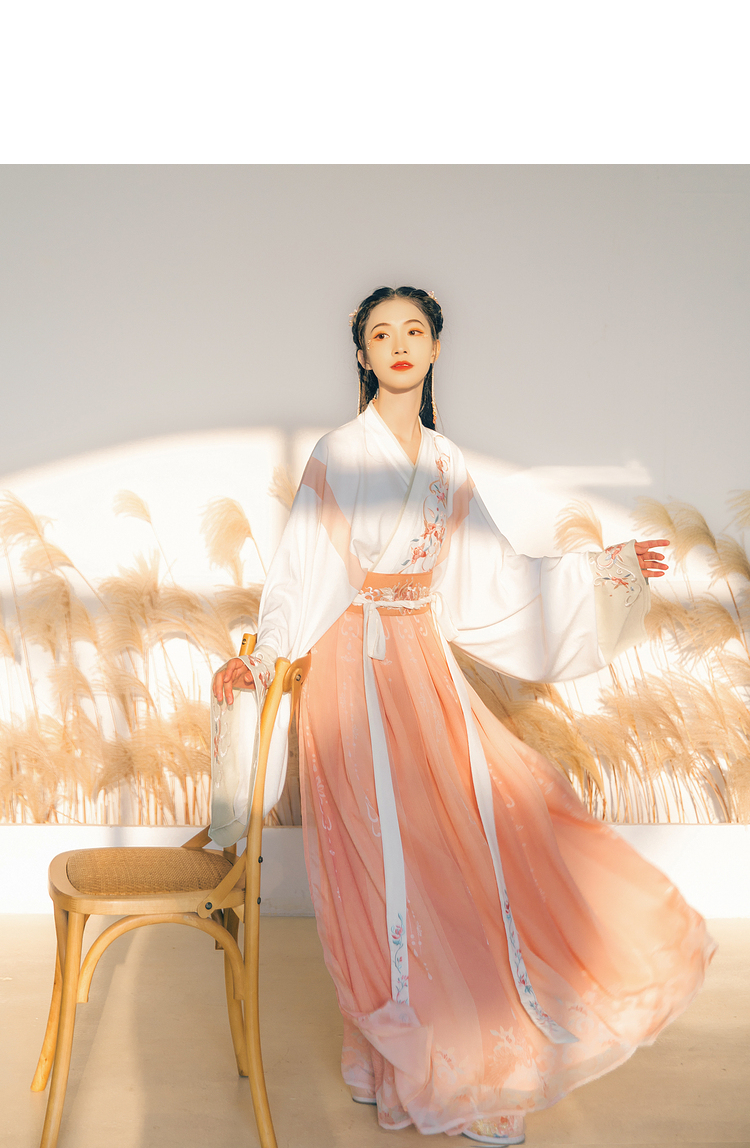 汉尚华莲同春交领衫裙褙子汉服女原创国风刺绣秋冬-售完不补 仅交领上