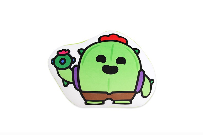 brawlstars斯派克身形抱枕卡通动漫周边萌趣可爱柔软靠枕linefriends