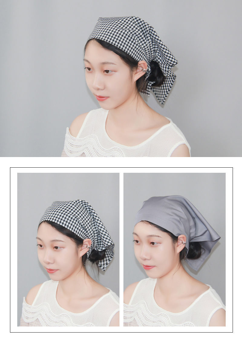 头巾帽厨房头巾帽饭店餐厅工作日式女服务员子儿童头巾厨师帽子三角巾