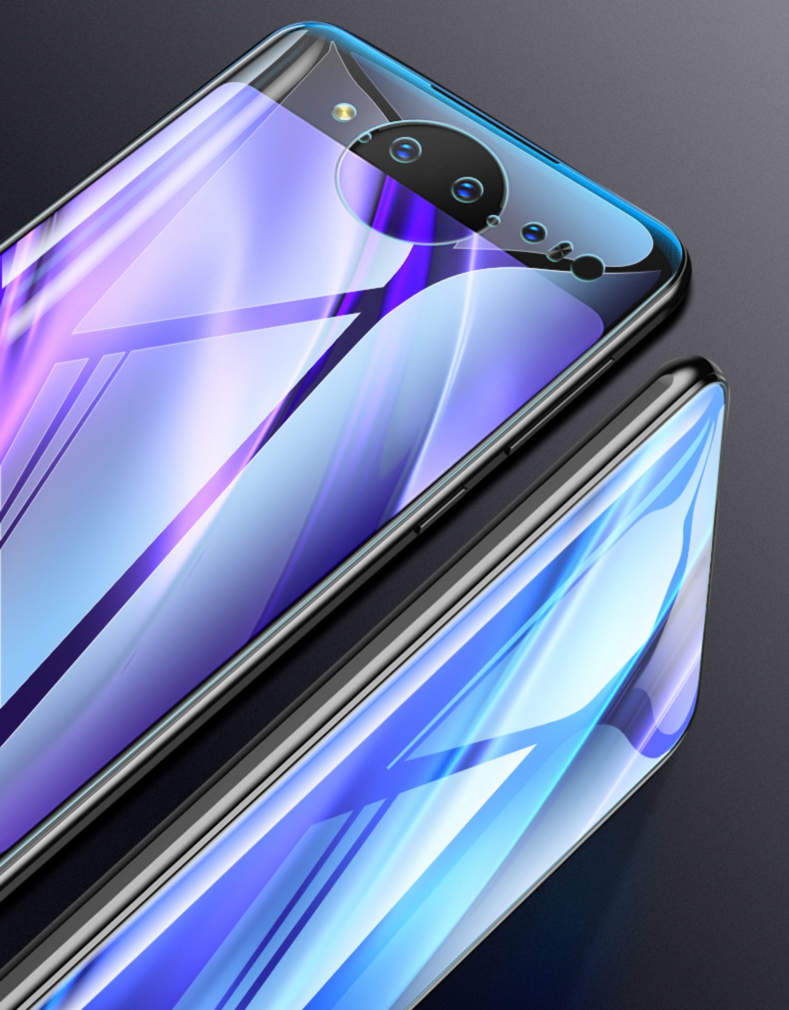 vivonex双屏钢化水凝膜vivonex手机膜全屏nexa磨砂软膜vivonex2双面屏