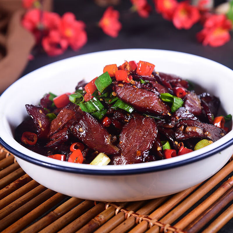 腊牛肉500g湖南特产农家自制烟熏腊味腌制腊肉牛肉干腊肉干年货小条