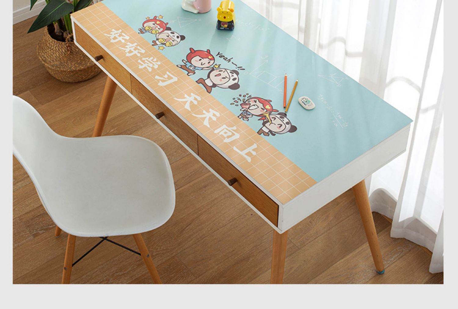 书桌垫ins学生写字台pvc防水皮革桌垫儿童学习写作业桌面电脑桌布 我