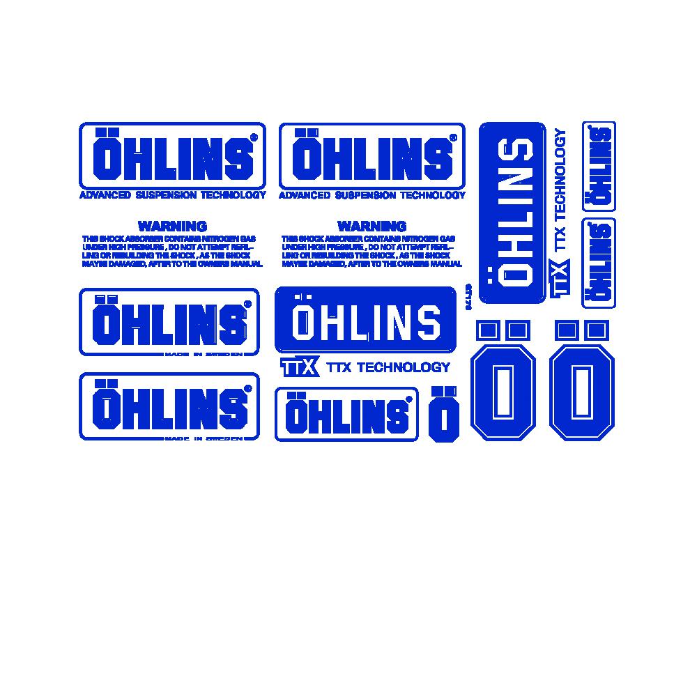 ohlins欧林斯避震贴纸防水电动车摩托车赞助商改装减震器装饰贴花