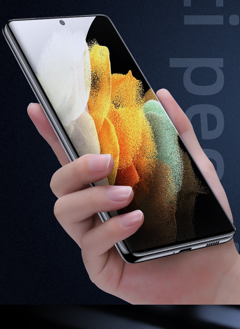 宝仕利三星s21钢化膜s21玻璃膜防窥ultra抗蓝光防爆微晶膜 【圆润弧边