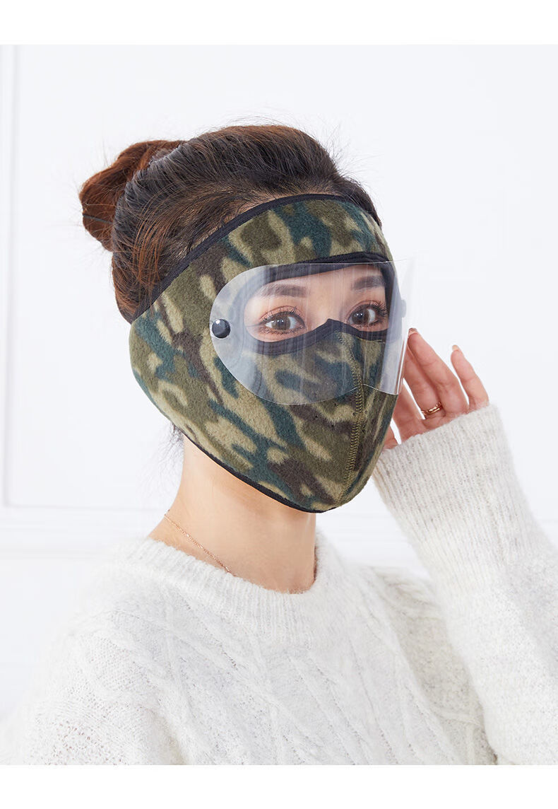 防风面罩全脸护脸耳朵保暖女骑车挡风面罩冬男士户外防尘防寒防冻 护