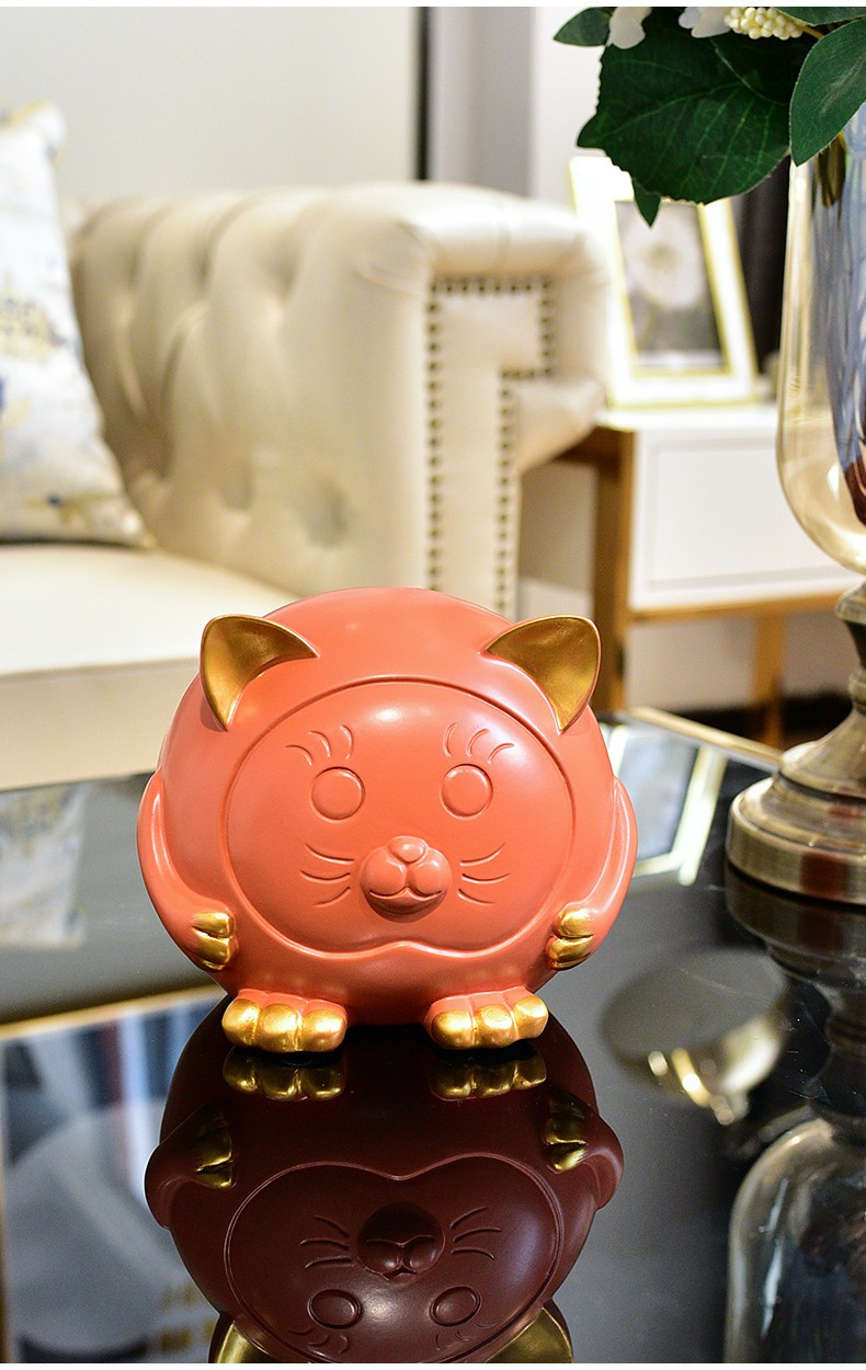 墨菲 存钱罐可爱猫咪网红储蓄罐现代创意家居装饰品摆件可存可取储钱