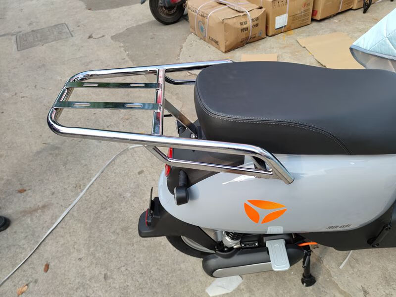 0豪华版电动车尾架电瓶车货架尾箱后备箱外卖箱支 欧曼银色【图片