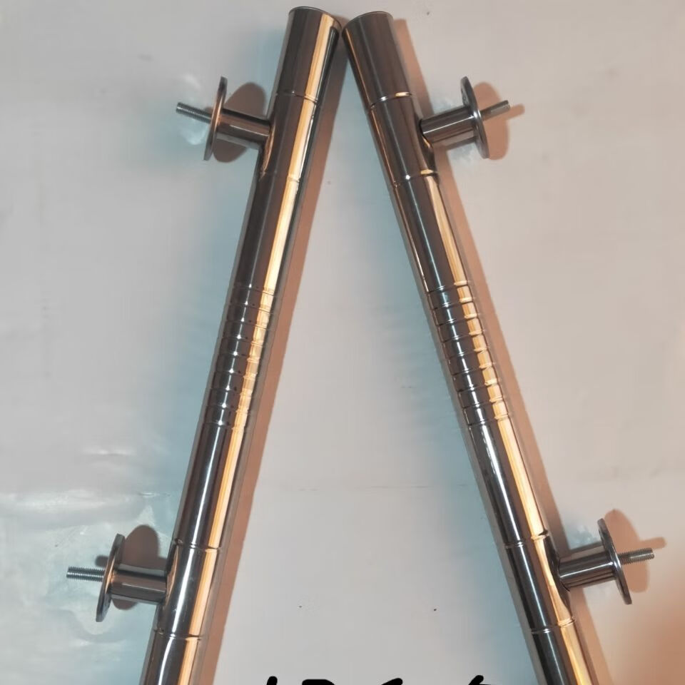 农村大门把手庭院门大拉手不锈钢木门铁门大抓手扶手配件老式把手 银