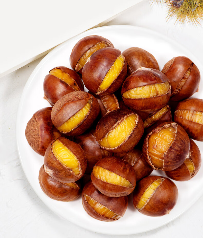 开口板栗栗子熟即食新鲜甘栗仁休闲坚果零食150g2袋150g2包软糯好吃