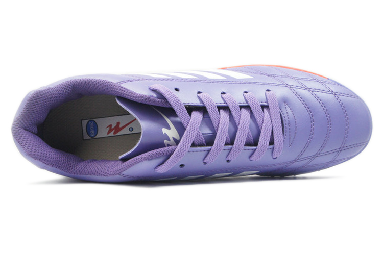 青岛双星八特鞋足球训练鞋人工草足球鞋经典黑白色足球鞋 宝蓝橘