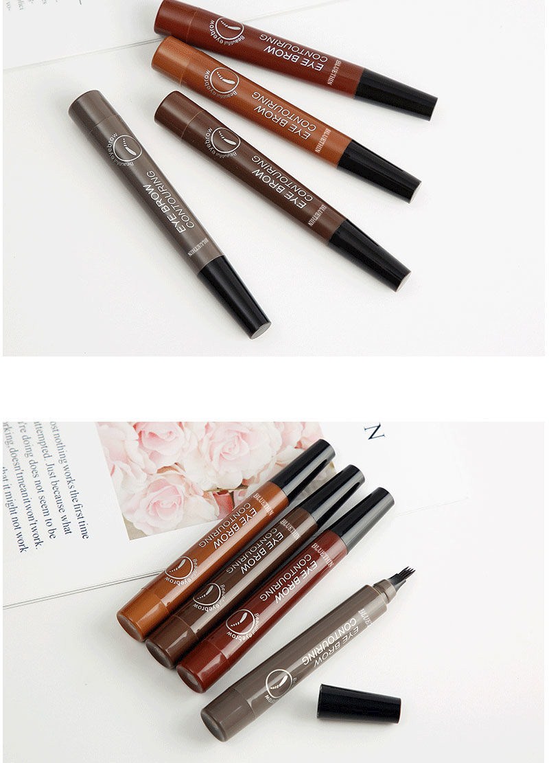 bluethin四叉眉笔 自然立体持久上妆液体水眉笔防汗懒人初学者画眉笔