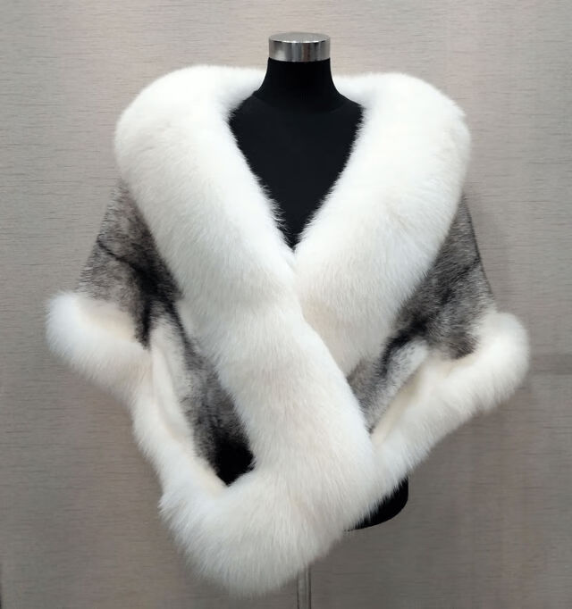 高端轻奢品牌十字貂水貂披肩貂皮大衣进口整张水貂毛天鹅绒皮草外套女