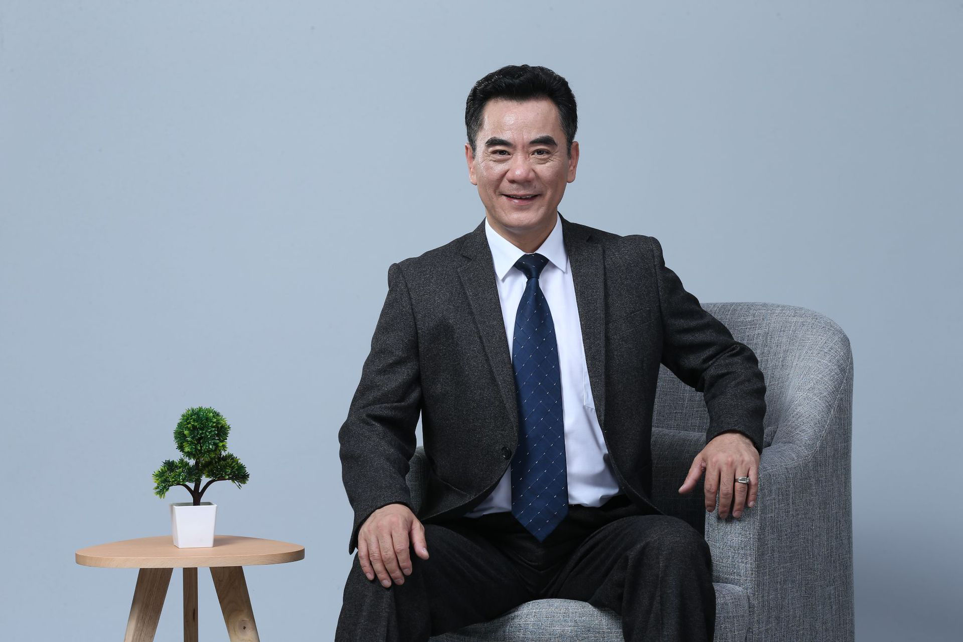 彩羊中老年西装男套装爸爸休闲西服秋冬季外套休闲加厚婚礼商务正装50