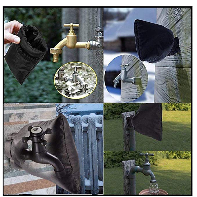 户外冬季水龙头防冻保护罩防结冰保温水保养管保护套灰色