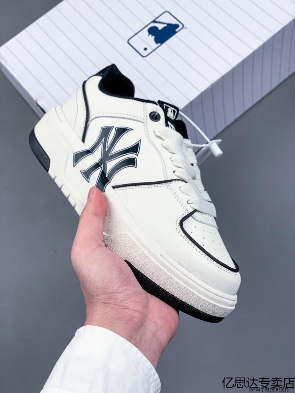 txs mlb ny男女帆布鞋情侣半拖增高板鞋小白运动休闲春夏新款 10号 欧