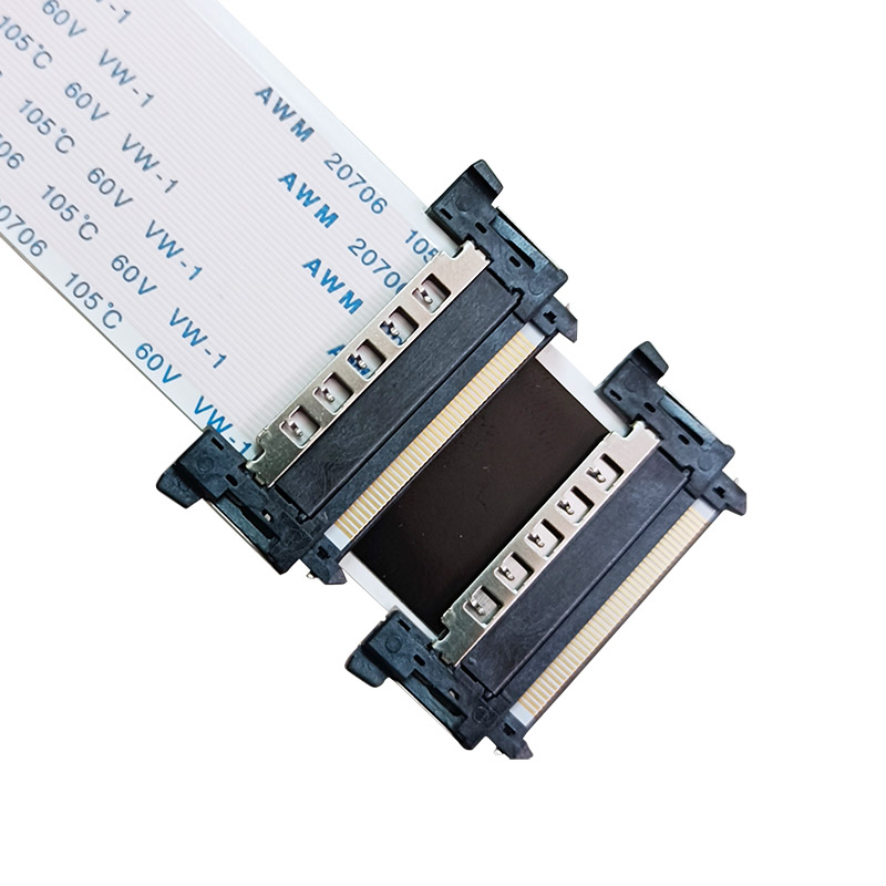 4k液晶电视显示屏线 41/51p芯针i-pex接头lvds对线接口逻辑软排线