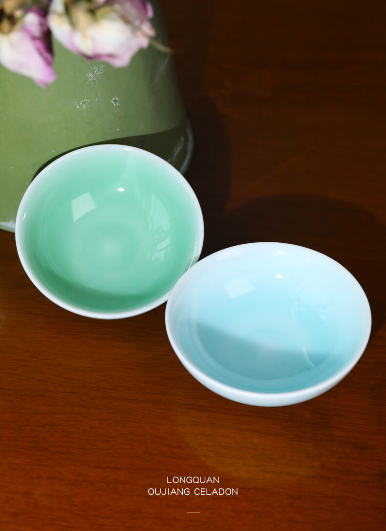 5寸桔子碗 家用陶瓷小碗儿童米饭碗 甜品碗 3.5寸桔子碗梅子青