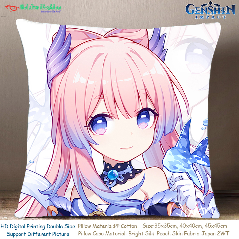 q版神里绫华雷电将军胡桃刻晴钟离甘雨米哈游抱枕方枕靠枕头05琴团长