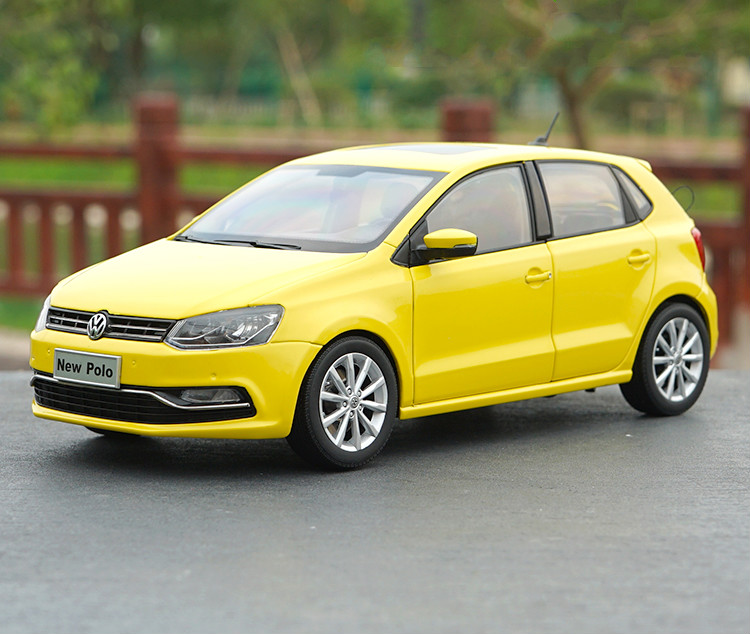 polo车模型1:18 上海大众 new polo 款新polo 波罗 汽车模型 流光绿